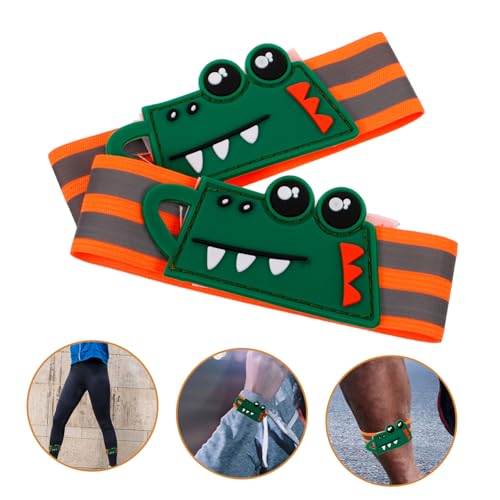 YARNOW Reflective Wrist Strap Trouser Leg Belt Elastic Band Reflective Belt Elastic Boot Bands Camping Pant Leg - color: Orange
