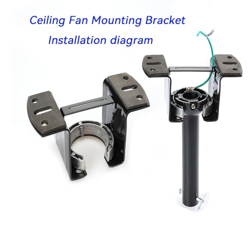 Ceiling Fan Mounting Bracket-Ceiling Fan Mounting Kits Ceiling Fan Parts Cathedral for Canopy Living Room- Black