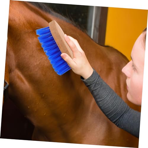 VICASKY Practical Horse Grooming Brush Cattle Hair Comb with Hard Bristles for Fur Cleaning Equine Body Brush for Horse Care and Grooming Supplies