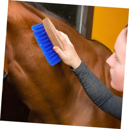 VICASKY Practical Horse Grooming Brush Cattle Hair Comb with Hard Bristles for Fur Cleaning Equine Body Brush for Horse Care and Grooming Supplies