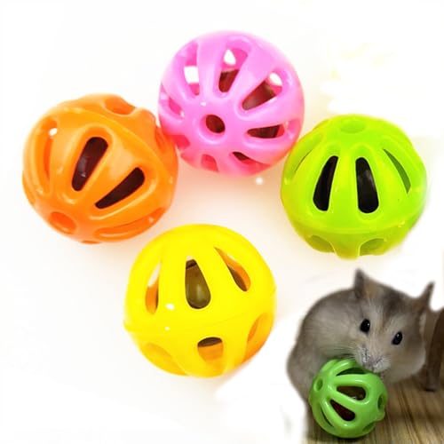 Hamster Foraging Bell Ball Toys Interactive Hide Treats Toys Guinea Pig Toys and Accessories Enrichment Game for Small Pets