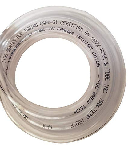 3/16" ID (5 mm) 7/16" OD (11 mm) Food Safe Certified (NSF 51) Vinyl PVC tubing Multipurpose Food Grade Beer Brewing Line Clear Tubing, Kegerator, Wine Making, Aquaponics, Air Hose (10 Feet) - size: 10 Feet