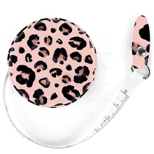 Sewing Tape Measure，Colour Printed Small Retractable Soft Measuring Tape for Tailor Cloth Fabric Body Measurements. - color: Leopard Print