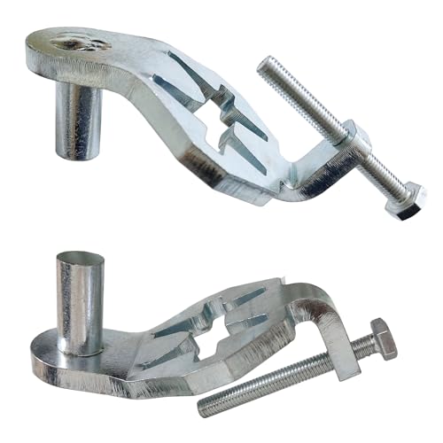 QMARK Fence Gate Hinge Pins, 5/8 Inch, 2 Pack, Galvanized Steel Fence Gate Hangers for Farm and Garden (T-Post Hinge)