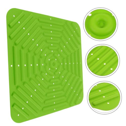 Kisangel Silicone Chicken Nesting Pads for Laying Eggs Reusable Nonskid Nest Box Liners Breathable Egg Protection Mats for Chicken 2-Pack - color: Green