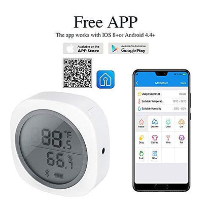 Inkbird IBS-TH1 Plus Wireless Bluetooth Temperature and Humidity Monitor Thermometer and Hygrometer Used for Brewing Meat Plant Cigar Storage (Battery not Included) - size: IBS-TH1 PLUS
