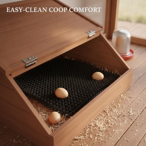 Chicken Nesting Pad, Washable PP Plastic Liner for Coop Nesting Boxes, Cushioned Mat for Hens, 13.8 x 11.6 Inches (1 PC)