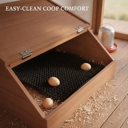 Chicken Nesting Pad, Washable PP Plastic Liner for Coop Nesting Boxes, Cushioned Mat for Hens, 13.8 x 11.6 Inches (1 PC)