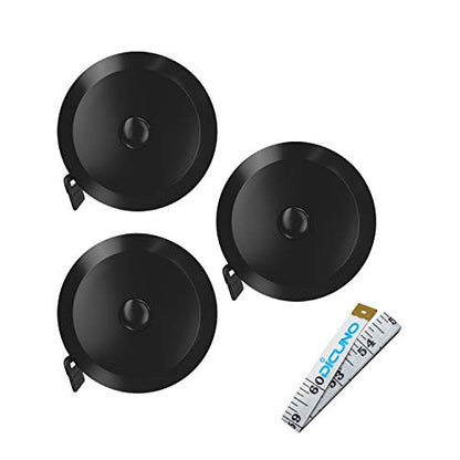 DiCUNO 60-Inch 1.5 Meter Soft and Retractable Measuring Tape,Pocket,Body Tailor Sewing Craft Cloth Dieting Tape Measure (3 Pcs of Black) - color: Black*3pcs