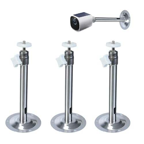 3PCS Stainless Steel Extremely Long 8.5 in Camera Mount for eufyCam 2C/2C Pro, 3C/S300, for Ring Camera, for SoloCam S220/C210, Adjustable Wall Mount Brackets Indoor/Outdoor - color: 3PCS Stainless Steel