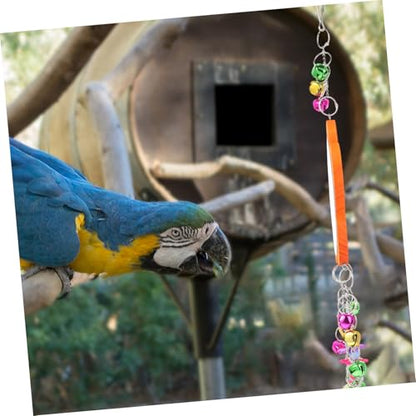 Hanging Chicken Mirror for Birds and Parrots Rooster Plaything with Acrylic Reflective Surface Stainless Steel and Wood Construction Fun Gnawing and Cage Decoration for Coop Garden