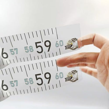 60" Fish Measuring Ruler Sticker for Boat 2 Pcs Strong Self Adhesive Transparent Waterproof Decal Tape Measure Clear Boat Accessories (60 inch) - size: 60 inch