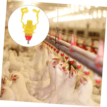 20pcs Poultry Water Feeder Automatic Chicken Waterer for Hens Ducks and Game Birds Durable Screw Style Drinker for Buckets and Coop Use Color