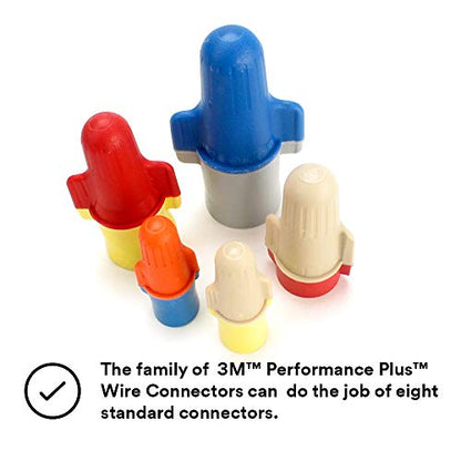 3M Performance Plus Wire Connectors O/B+, ELEC-O/B+-30, Orange/Blue Connectors, Wire Range: 2#22-3#12, Bag of 30 - size: Bag of 30