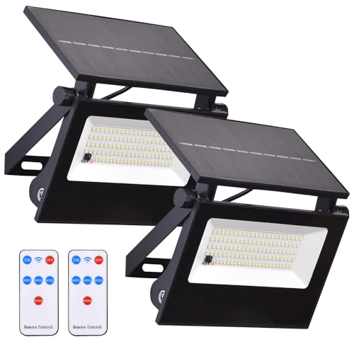 Solar Lights Outdoor Motion Sensor Lights,107 LEDs Security Flood Lights Outdoor Waterproof IP66,Dusk to Dawn Solar Powered Wall Lights for Outside,Patio,Barn, Yard, Garage,Cool White,2-Pack - size: 2 Pack