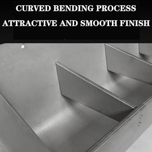 2 in 1 Livestock Feed Trough for Pig Sheep Cattle, 79in Hog Feeder Livestock Feed, Heavy Duty Stainless Steel, Separated Fence Feeder Trough, Sloped Opening and Easy to Eat,Silver,200cm