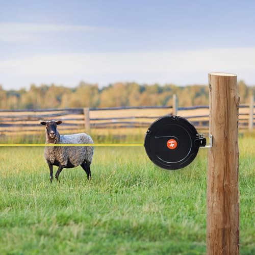 Electric Fence Gate Handle, Retractable Electric Fence Door Handle Built in 20mm Electric Fence Poly Tapes, Length 18m, Gate Connector | Retractable Electric Fence Door Handle Length 18m, Gate Connector - size: Tape Gate Handle - 18M