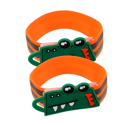 YARNOW Reflective Wrist Strap Trouser Leg Belt Elastic Band Reflective Belt Elastic Boot Bands Camping Pant Leg - color: Orange