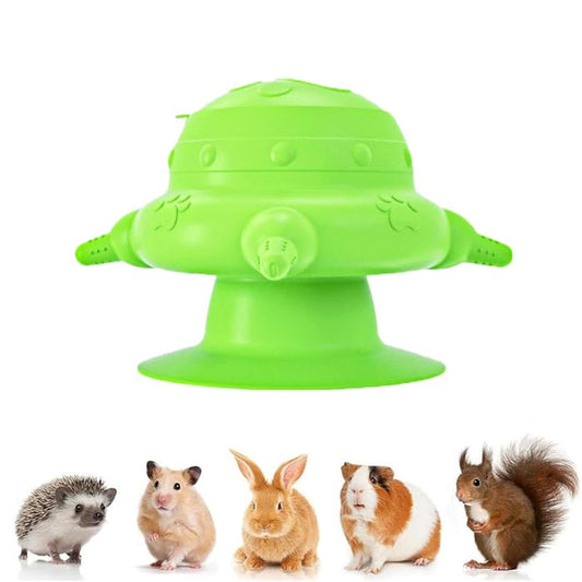 Puppy Nursing Bottles Soft Silicone Biomimetic Milk Feeders Bowl with 4 Nipples for Small Animal Kittens Ferret Guinea Pig Squirrel (Green) - color: Green
