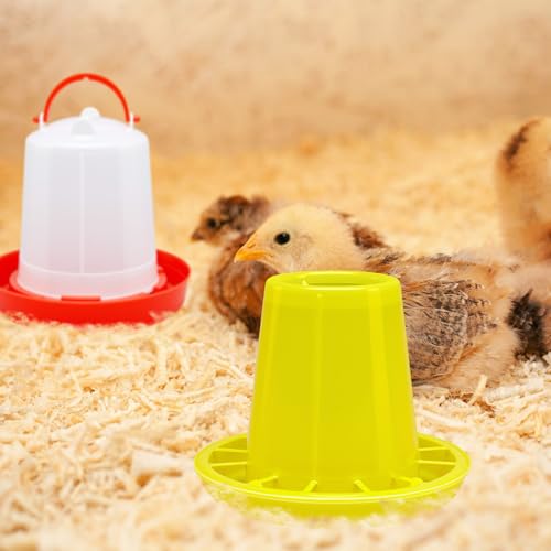 Funnymoom 12 Pack Chick Feeder and Waterer Set Chicken Feeder and Waterer Kit, 1.5l Chicken Feeding and Drinker Bulk for Baby Chicks Ducks Goose Pigeons Quail Coop Accessories(Combination) - style: Combination