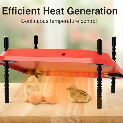 Adjustable 16x16 Brooder Heating Plate for Baby Chicks | Constant Efficient Warmth, Safe Energy-Saving, Easy to Assemble and Clean, Perfect for Chicken Brooding
