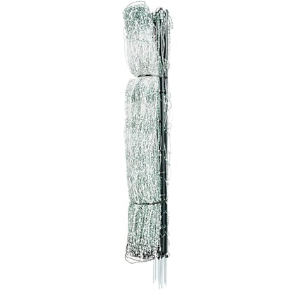 Premier 1 PoultryNet® 48"H x 100'L Portable Electric Double Spike Fence | Rigid PrimaPosts™ for Extra Strength | Green/White Fence for Chickens, Ducks, Geese - color: Double Spike, Green/White
