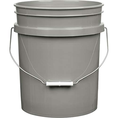 House Naturals 5 galon Food Grade BPA Free Made in USA Plastic Bucket Pail Container with Airtight Screw On Lid (Pack of 2)