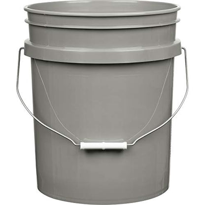 House Naturals 5 galon Food Grade BPA Free Made in USA Plastic Bucket Pail Container with Airtight Screw On Lid (Pack of 2)