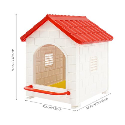 3 Pieces Chicken Nesting Boxes, Wall Mounted/Freestanding Laying Boxes for Hens Plastic Nesting Box for Chicken Coop, Small Farm, 15.1" L x 12" W x 17.3" H, Red