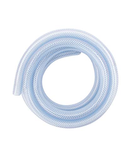LDR Industries 516 B1210 Clear Braided Nylon Poly Tubing Flexible Non-Toxic, 1/2 Diameter x 10ft, Finish, 10', 10 Feet - color: Clear, size: 1/2" x 10'