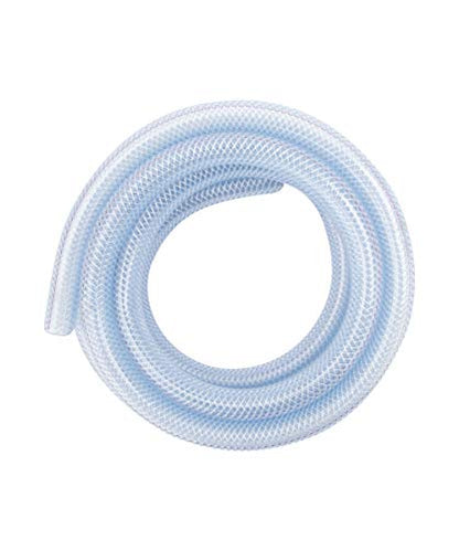 LDR Industries 516 B1210 Clear Braided Nylon Poly Tubing Flexible Non-Toxic, 1/2 Diameter x 10ft, Finish, 10', 10 Feet - color: Clear, size: 1/2" x 10'