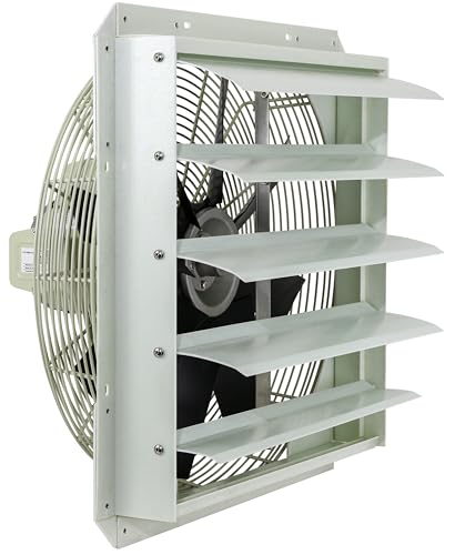 iLiving 20-Inch Corrosion Resistance Shutter Exhaust Fan, Single Speed - size: 20 In