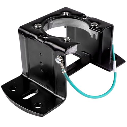 Universal Ceiling Fan Mounting Bracket with Ground Wire - 2.0mm Heavy Duty Steel Replacement Mount for 1" Downrods & 4" Boxes, Flat & Low Slope Ceilings (≤10°), Bracket Only - size: Excludes mounting hardware