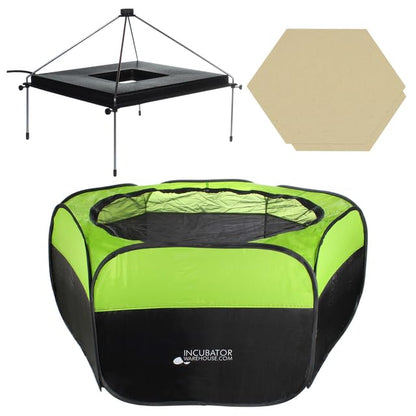 Insta Brooder™ with Vrooder™ Heater Plate - Chicken Pop Up Playpen with Removable Mesh Top - Portable and Foldable Chicken Pen - Indoor Brooder Box for Chicks (36 x 36 x 18 inches)
