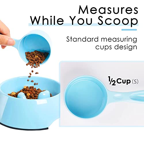 Super Design1 Cup Dog Food Scoop for Container Melamine Measuring Scoop for Dogs Cats Birds and Rabbits Pet Food Feeding Scoop Dishwasher Safe - Baby Blue - color: Baby Blue 1 Cup