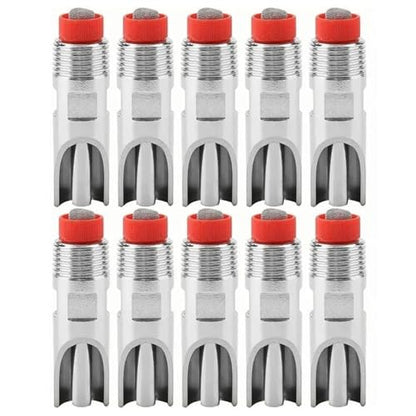10 Pcs Stainless Steel Nipple Waterer for Cattle Horses Pigs Sows Dogs, Automatic Watering Drinker, with Brass Tips, Leak Prevention, Suitable for Large Animals, Easy to Use