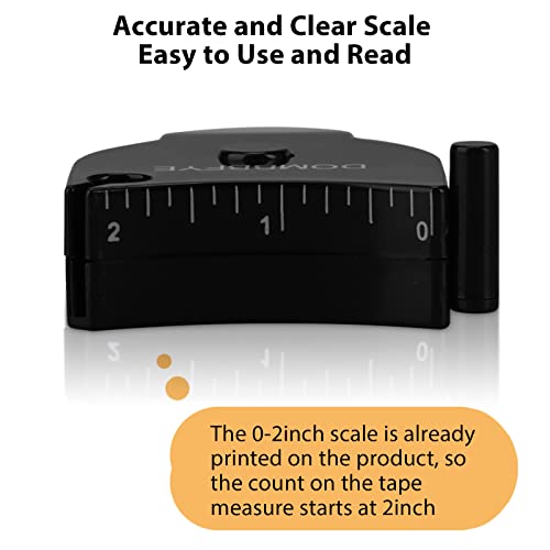 5 Pieces Body Tape Measure Body Measuring Tape Weight Loss, Retractable Push Button and Double Scale, Measuring Tape for Body Measurements Cloth Soft Small Waist Fabric Sewing Tailor, 150cm/60inch - color: Black