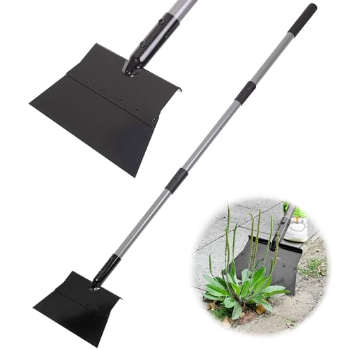 Suchtale Garden Flat Shovel,Floor Scraper, Heavy Duty Multifunctional Outdoor Cleaning Shovel with 54 Adjustable Long Handle, Ideal for Weed Scraper, Lawn Edging,Trenching,Driveway,Sidewalk