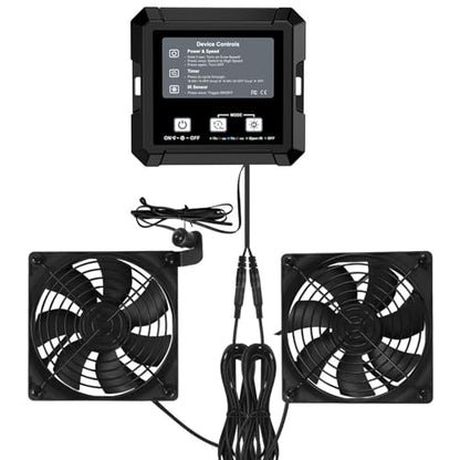 Solar Chicken Coops Fan with Light Sensing Auto Timer Double Ventilation for Poultry House Outdoor Weatherproof Solar Chicken Coops with Light Sensing Auto Timer Double Ventilation for Poultry House