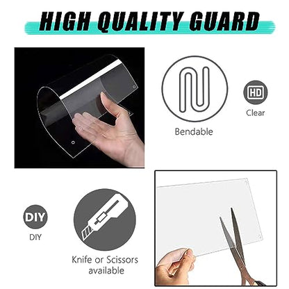 Oncpcare 12 Pack Rabbit Cage Urine Guard 10'' x 8.2'' Pet Plastic Splash Guard Panels Liner Protection Clear Edge Liner Guinea Pig Side Lining Bird Cage Protector from Cats - size: 12pcs