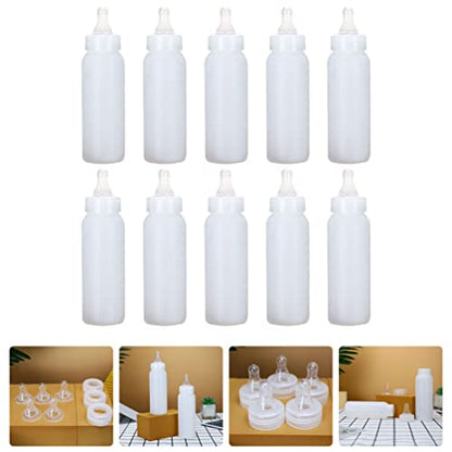 Zerodeko 8.5Oz Portable Piglet Feeding Bottles with Silicone Nipple Covers for Farm Animal Nursing Lamb Calf Milk Feeder Livestock Supplies Set of 10
