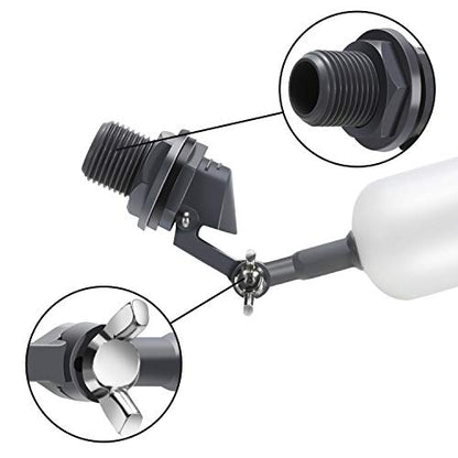 meekoo Float Ball Valve, 1/2 Inch Male Straight Thread Automatic Fill Feed Humidifier Tank Water with Adjustable Arm for Pond Livestock Water Trough Aquarium Aquaculture Hydroponics Reservoir(2 Pack)