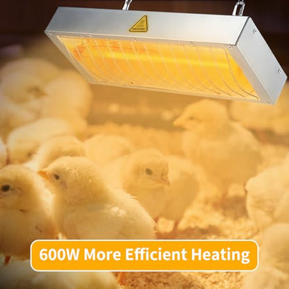 600W Chicken Coop Heater Bulb, Replacement Bulb Accessories for Chicken Heat Lamp, Brooder Heater Tubes for Chicks, Poultry, Pets, 1 Pack - color: Bulb 600W - 1 Pack