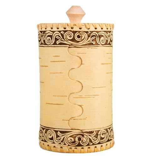 STP GOODS Birch Bark Container, Storage container, Kitchen Container Money to the House Birch Bark (Rooster) - color: Rooster