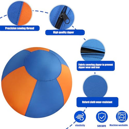 Dog Ball, Interactive Pet Toy, Teeth Grinding Trainer, Inflatable Fetch Design, 17.72x17.72 inches, Self-Entertainment Play, Perfect for Horses, Walking, Family, Farm Use, Sheep