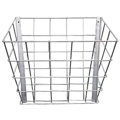 Rugged Ranch 4-Pack Galvanized Steel Livestock Hay Feeder Racks for Goats, Sheep, Horses and Cattle – 21"x16"x12", Silver, Wall-Mounted, Rust-Resistant, Lightweight and Stackable - size: 4 Pack