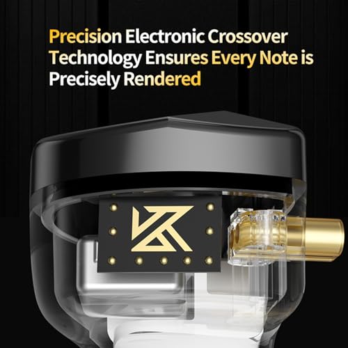 Linsoul x KZ AS10 PRO 5BA Wired Earbuds, HiFi in-Ear Earphones with Mirror Polygon Faceplate, 2 Pin Detachable Cable for Audiophile (with Mic) - size: With Mic