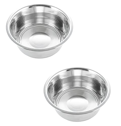 HB 2.5 Cups Stainless Steel Dog and Cat Bowls Small - 6.2" Diameter fits Raised Pet Feeders with Opening 5.4"- 5.8" (2-Pack) - color: Double Pack, size: 2.5 cup (Standard)