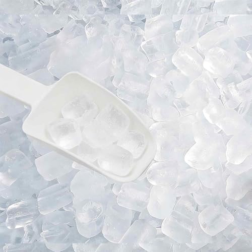 2Pcs Plastic Ice Scoop, Kitchen Scooper for Ice Maker, Ice Bucket, Bar, Freezer, Pet Food, Candy, Coffee Beans, Utility Food Scoop for Home, Party, Wedding, Restaurant (White) - color: White