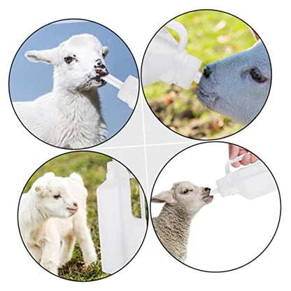 HANABASS 2pcs Silicone Lamb Feeding Bottle Lids for Newborn Animals Pet Feeding Supplies